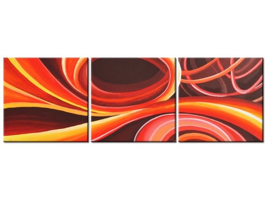 Obraz Pomarańczowy wir, 3 elementy, 90x30 cm Oobrazy