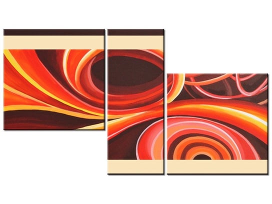 Obraz Pomarańczowy wir, 3 elementy, 90x50 cm Oobrazy