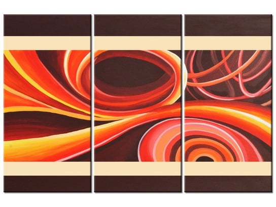 Obraz Pomarańczowy wir, 3 elementy, 90x60 cm Oobrazy