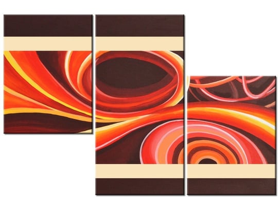 Obraz Pomarańczowy wir, 3 elementy, 90x60 cm Oobrazy