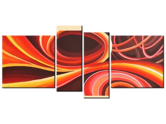Obraz Pomarańczowy wir, 4 elementy, 120x55 cm Oobrazy