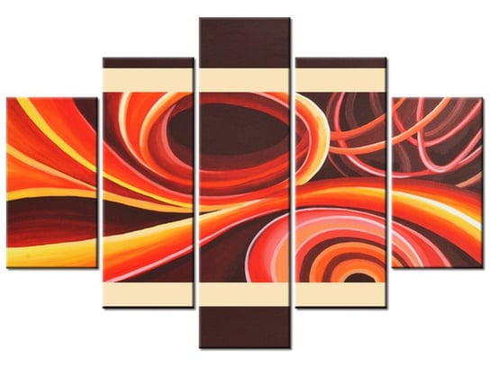 Obraz Pomarańczowy wir, 5 elementów, 150x105 cm Oobrazy