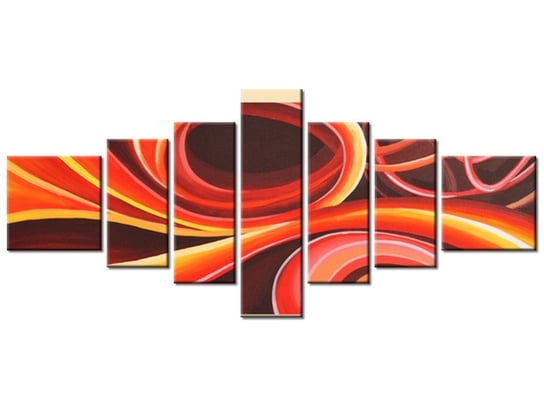 Obraz Pomarańczowy wir, 7 elementów, 160x70 cm Oobrazy