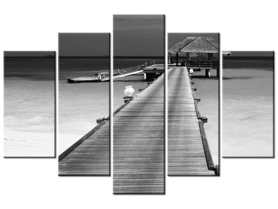 Obraz, Pomost na plaży, 5 elementów, 150x100 cm Oobrazy