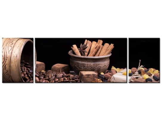 Obraz Popołudniowa kawa, 3 elementy, 170x50 cm Oobrazy