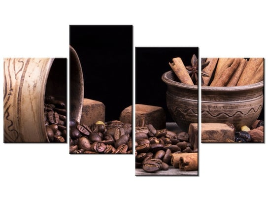 Obraz Popołudniowa kawa, 4 elementy, 120x70 cm Oobrazy