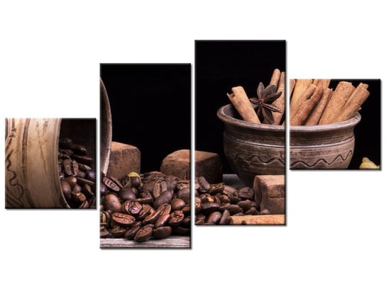 Obraz Popołudniowa kawa, 4 elementy, 160x90 cm Oobrazy