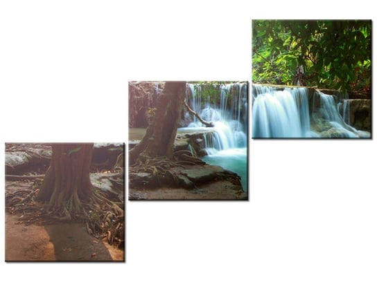 Obraz Poranek przy wodospadzie, 3 elementy, 120x80 cm Oobrazy