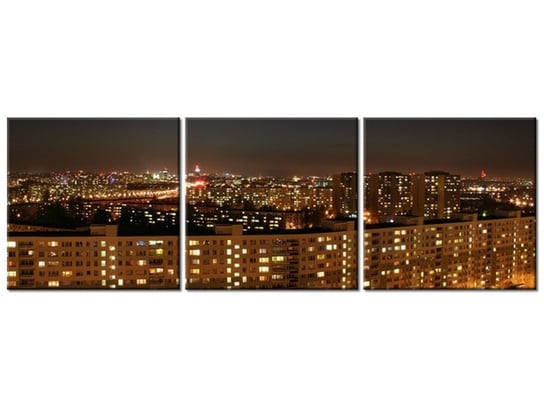 Obraz Poznań nocą, 3 elementy, 120x40 cm Oobrazy