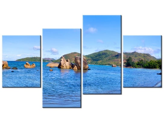 Obraz Praslin Island, 4 elementy, 120x70 cm Oobrazy