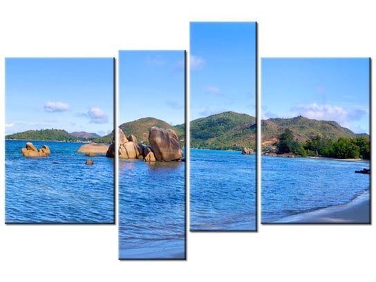 Obraz Praslin Island, 4 elementy, 130x85 cm Oobrazy