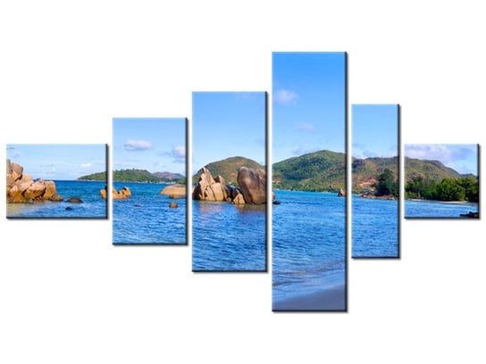 Obraz Praslin Island, 6 elementów, 180x100 cm Oobrazy