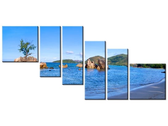 Obraz Praslin Island, 6 elementów, 220x100 cm Oobrazy