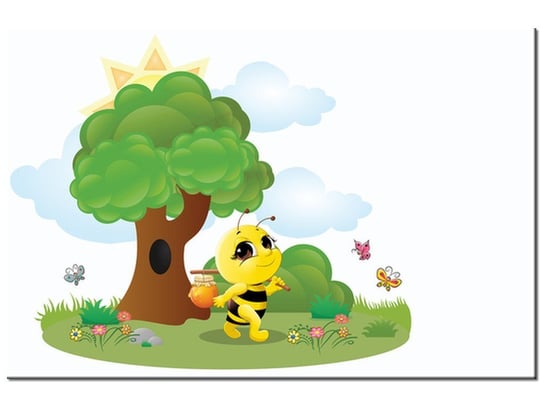 Obraz Pszczoła niosąca miodek, 60x40 cm Oobrazy