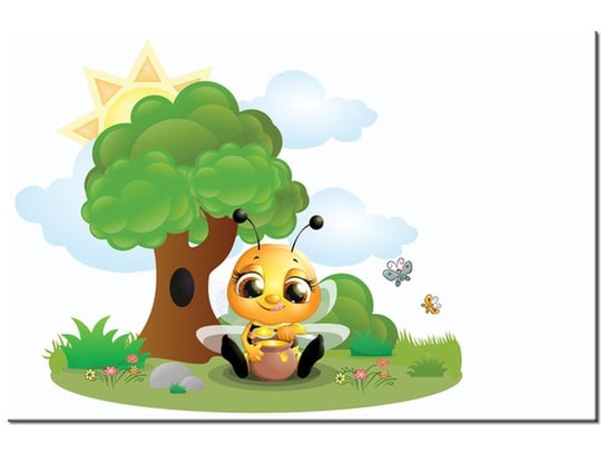Obraz Pszczółka na polanie, 60x40 cm Oobrazy