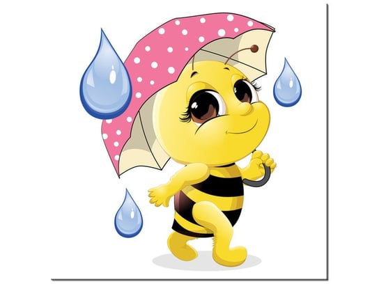 Obraz, Pszczółka z parasolem, 30x30 cm Oobrazy