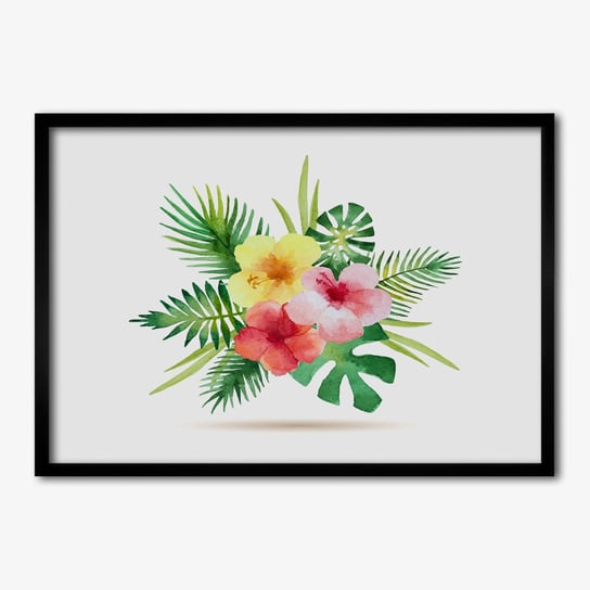 Obraz ramka na ścianę TULUP Hawajskie kwiaty 70x50 cm Tulup
