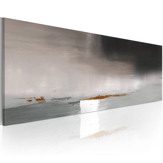 Obraz ręcznie malowany: Abstrakcja - szarość, 100x40 cm zakup.se