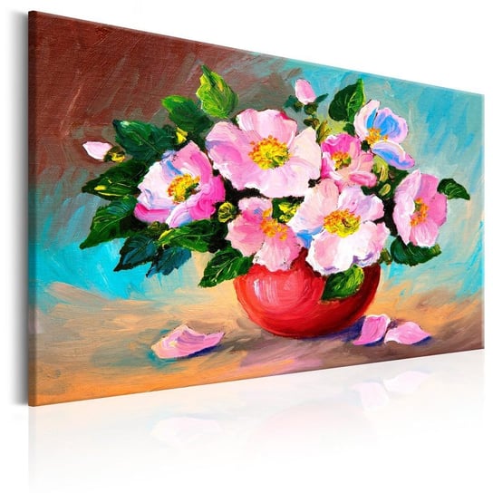 Obraz ręcznie malowany: Kwiaty w wazonie, 60x40 cm zakup.se