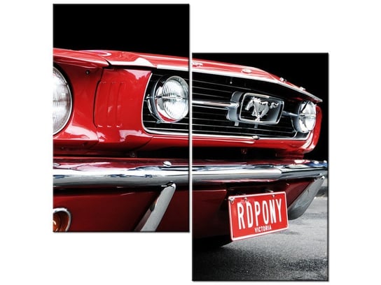 Obraz Red Mustang - Y, 2 elementy, 60x60 cm Oobrazy