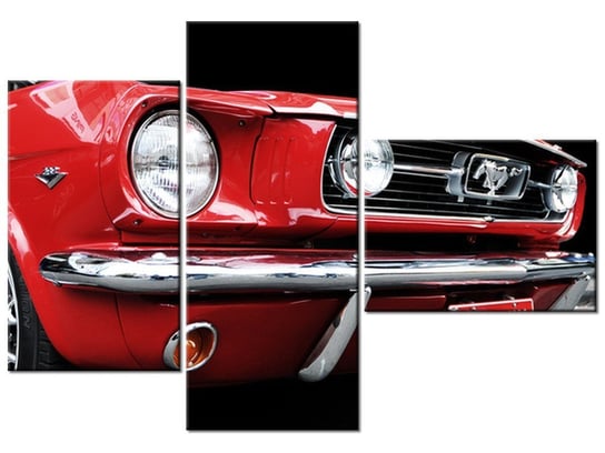 Obraz Red Mustang - Y, 3 elementy, 100x70 cm Oobrazy