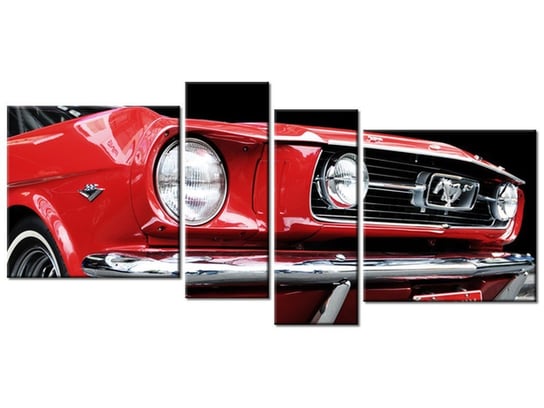 Obraz Red Mustang - Y, 4 elementy, 120x55 cm Oobrazy