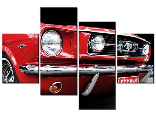 Obraz, Red Mustang - Y, 4 elementy, 120x80 cm Oobrazy
