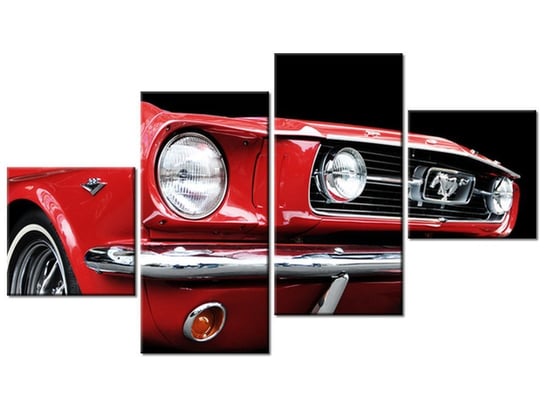 Obraz Red Mustang - Y, 4 elementy, 160x90 cm Oobrazy