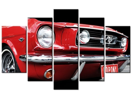 Obraz Red Mustang - Y, 5 elementów, 100x63 cm Oobrazy