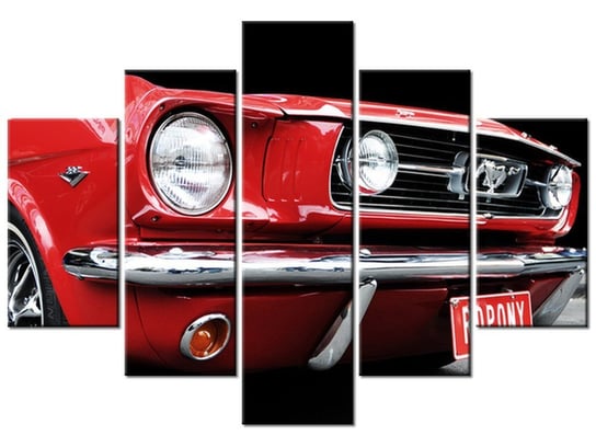 Obraz, Red Mustang - Y, 5 elementów, 150x105 cm Oobrazy