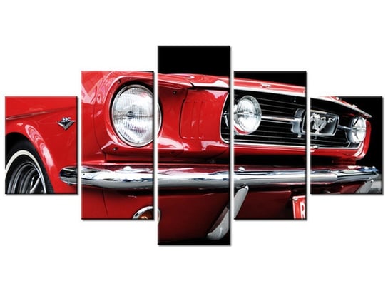 Obraz Red Mustang - Y, 5 elementów, 150x80 cm Oobrazy