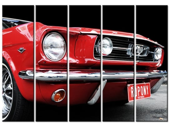 Obraz, Red Mustang - Y, 5 elementów, 225x160 cm Oobrazy