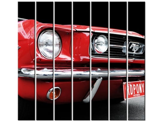 Obraz Red Mustang - Y, 7 elementów, 210x195 cm Oobrazy