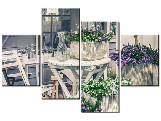 Obraz Relaks wśród kwiatów, 4 elementy, 120x80 cm Oobrazy