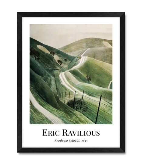 Obraz reprodukcja do jadalni kuchni krajobraz pejzaż Eric Ravilious 32x42 cm iWALL studio