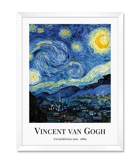 Obraz reprodukcja do salonu sypialni Gwiaździsta noc Vincent van Gogh 32x42 cm iWALL studio