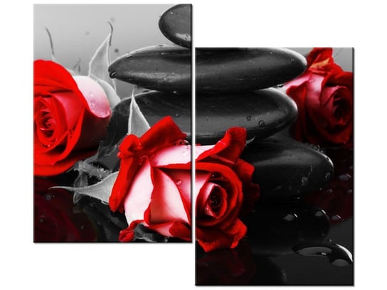 Obraz Roses and spa, 2 elementy, 80x70 cm Oobrazy