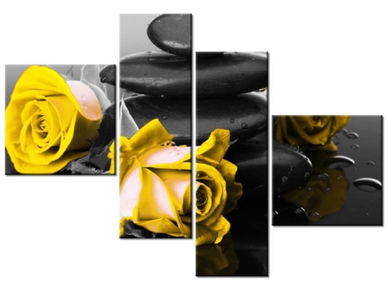Obraz Roses and spa, 4 elementy, 100x70 cm Oobrazy
