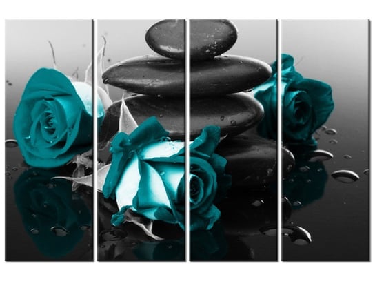 Obraz Roses and spa, 4 elementy, 120x80 cm Oobrazy