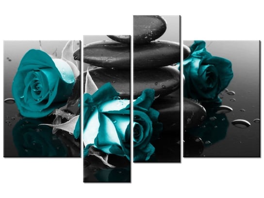 Obraz Roses and spa, 4 elementy, 130x85 cm Oobrazy