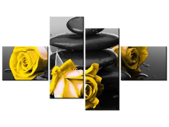 Obraz Roses and spa, 4 elementy, 140x80 cm Oobrazy