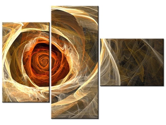 Obraz, Róża fraktalna, 3 elementy, 100x70 cm Oobrazy