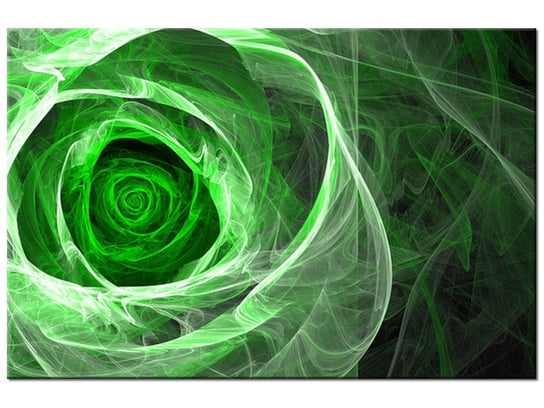 Obraz Róża fraktalna green, 60x40 cm Oobrazy