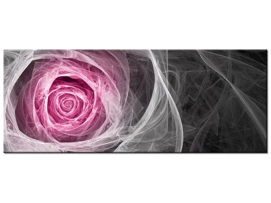 Obraz Róża fraktalna w fuksji, 100x40 cm Oobrazy