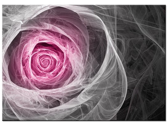 Obraz Róża fraktalna w fuksji, 70x50 cm Oobrazy