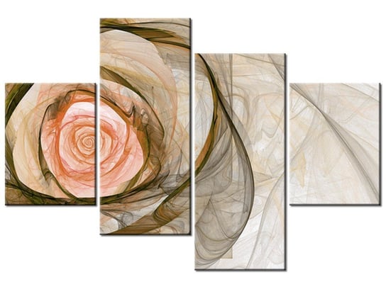 Obraz Róża fraktalowa, 4 elementy, 120x80 cm Oobrazy