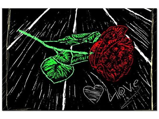 Obraz Róża Love, 90x60 cm Oobrazy