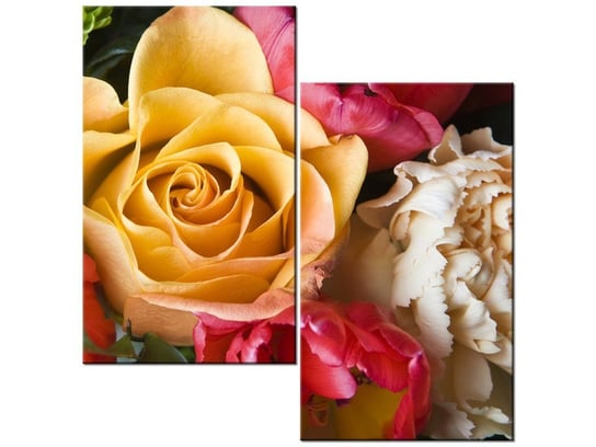 Obraz Róża w bukiecie, 2 elementy, 60x60 cm Oobrazy