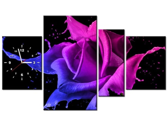Obraz, Róża z farb - Jakub Banaś, 4 elementów, 120x70 cm Oobrazy