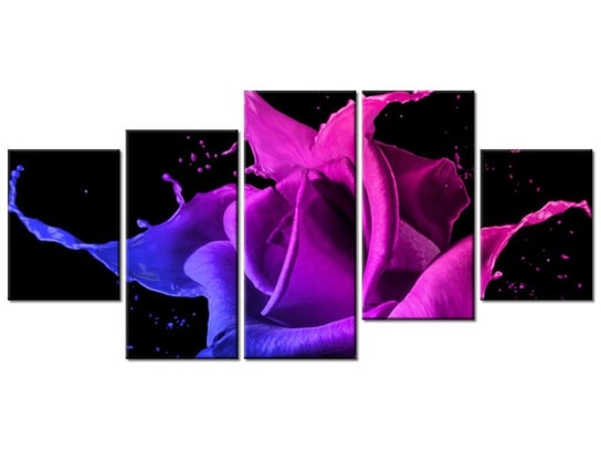 Obraz Róża z farb - Jakub Banaś, 5 elementów, 150x70 cm Oobrazy